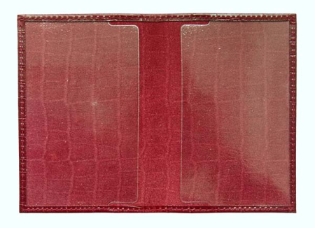 Обложка для паспорта ОП-1 бордо.П  Kroko KAGAWA