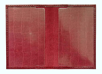 Обложка для паспорта ОП-1 бордо.П  Kroko KAGAWA